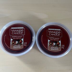 Two New Yankee Candle Autumn Wreath Scenterpiece Wax Melt Cups